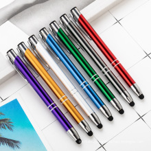 Office pens stationery supplier touch screen pen metallic promotional ball pen colorful metal ballpoint custom pen with logo